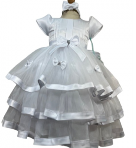 GIRLS CHRISTENING DRESS (0232360-1) WHITE